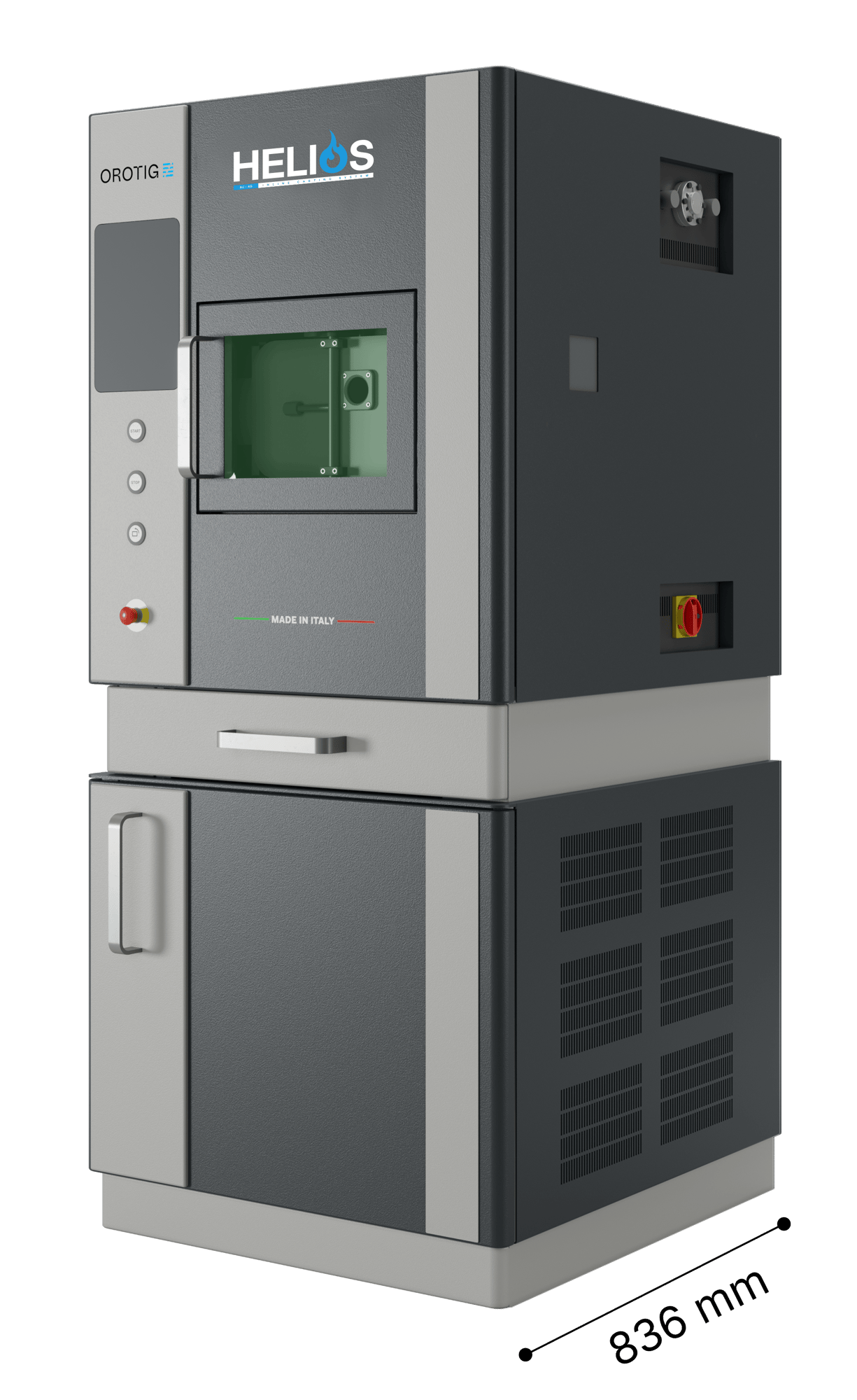 Dimensioni Helios | Dimensioni e ingombro della fonditrice Helios_
