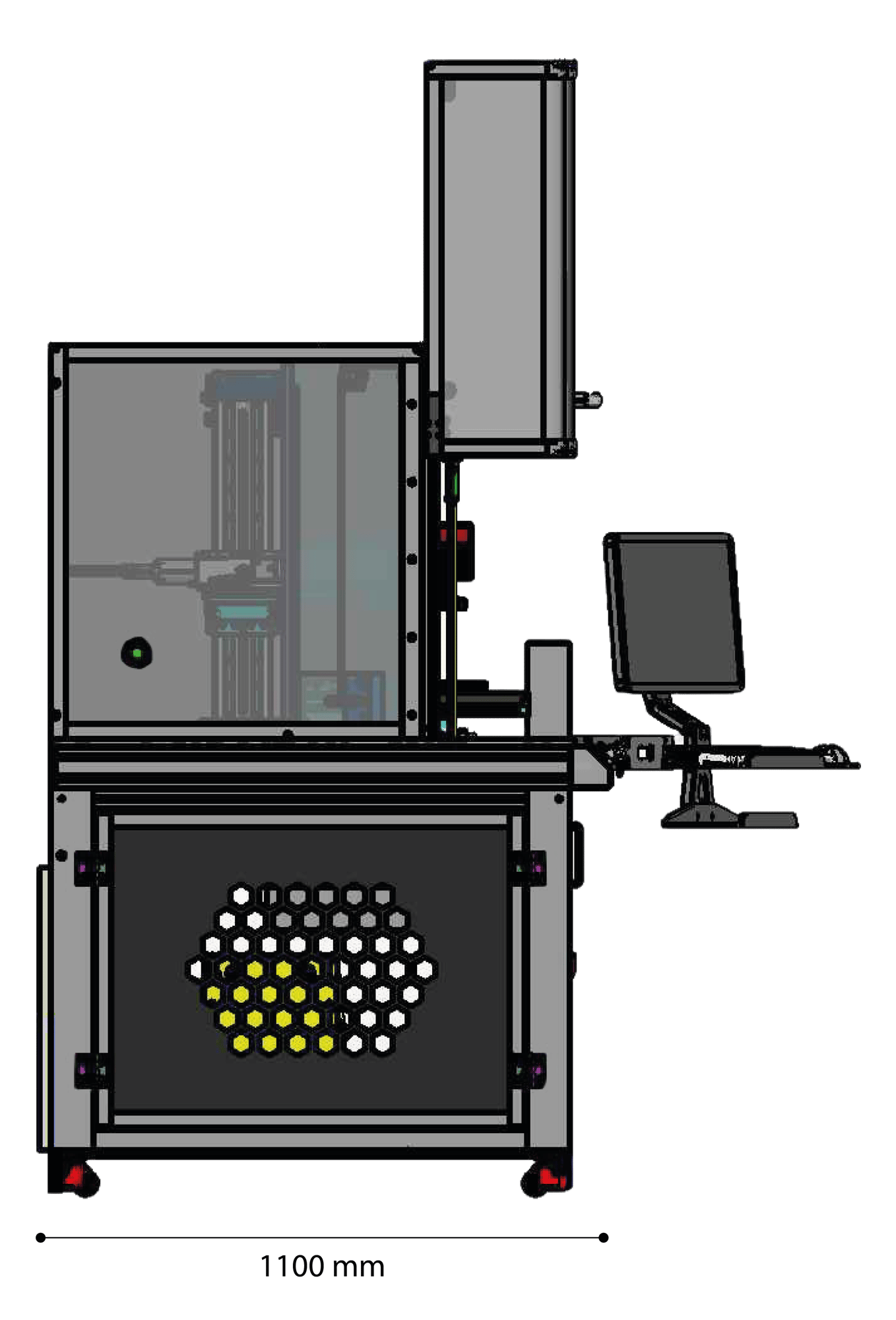 Volumen y dimensiones de la marcadora láser RR Pico de Orotig.