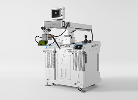 Die Laserschweißmaschine Antares von Orotig ist ideal für die Reparatur von Formen oder großen Teilen.