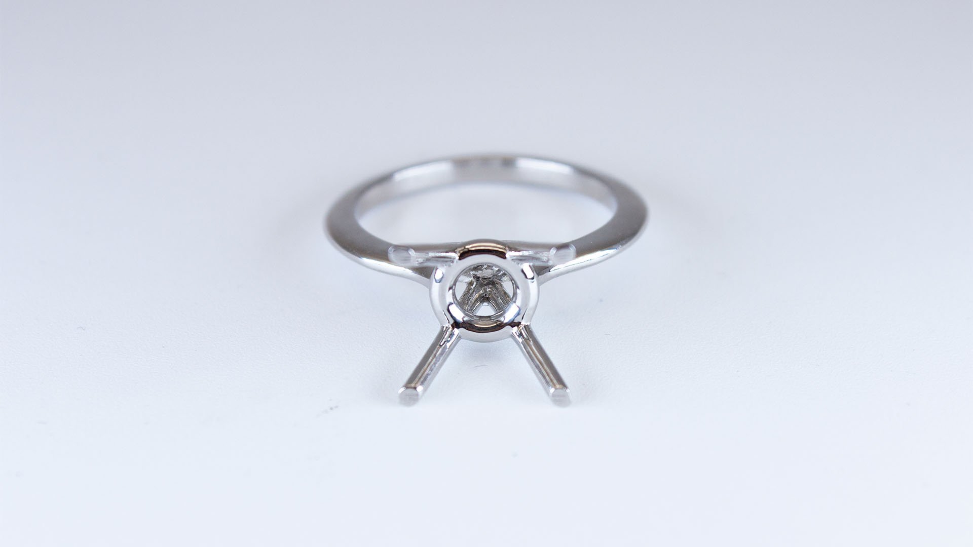 Platinum solitaire, created with Ackeron casting machine