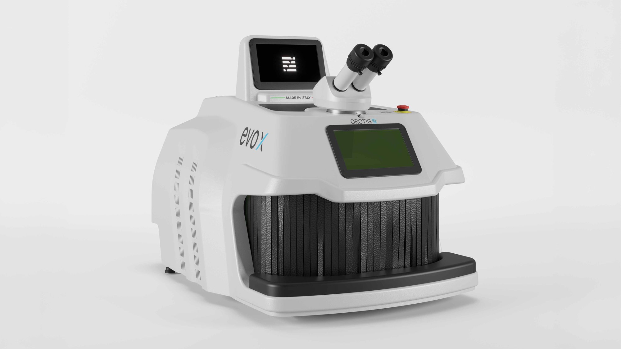 Orotig Evo X laser welder side view — high power and precision even on difficult metals