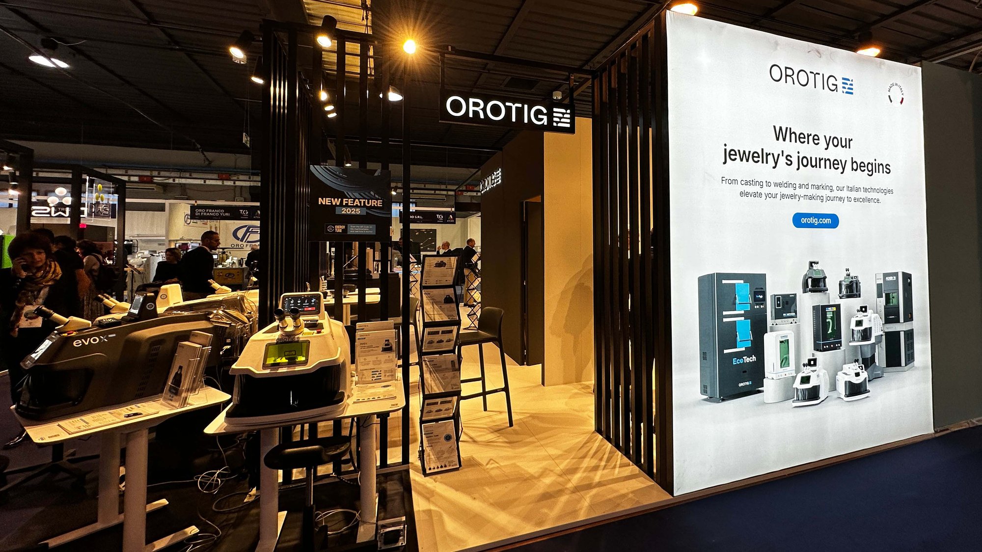 Immagini delle passate edizioni di T.Gold a Vicenza con lo stand e le tecnologie Orotig