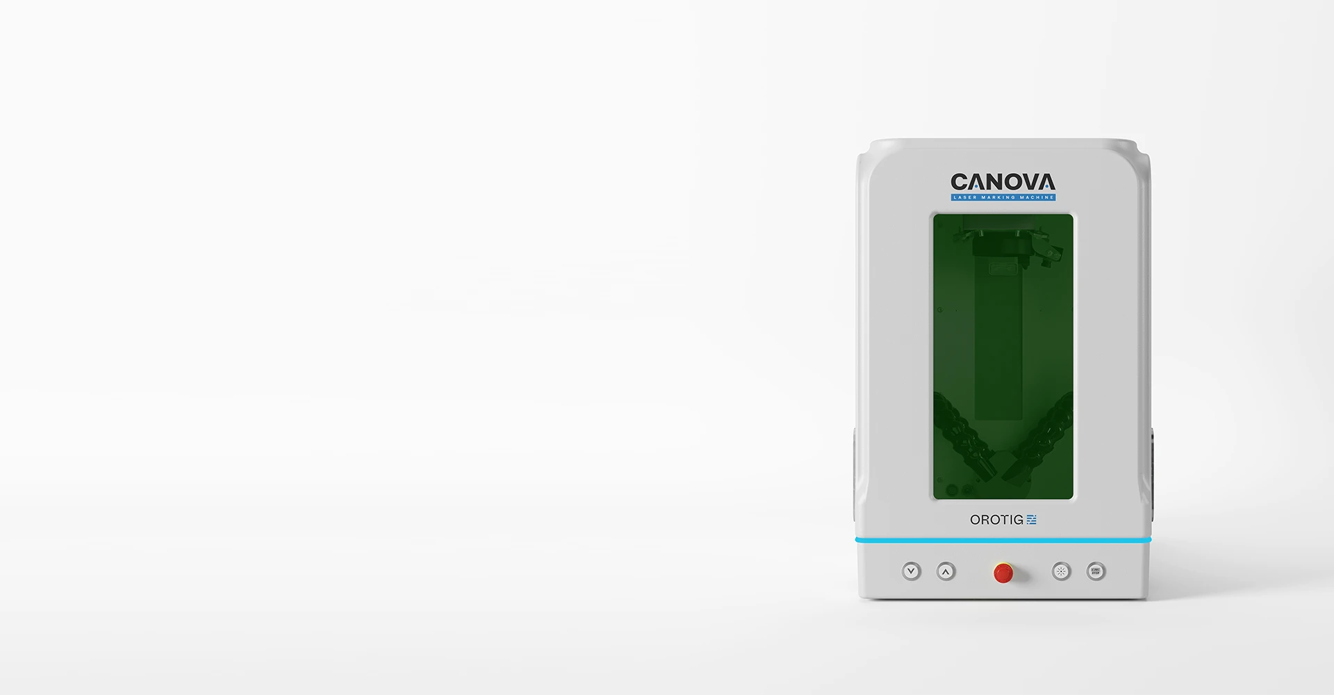 Die Lasermarkiermaschine Canova ist kompakt, sicher und einfach zu bedienen und ermöglicht eine qualitativ hochwertige Bearbeitung.